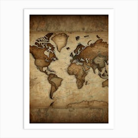 Old World Map Art Print