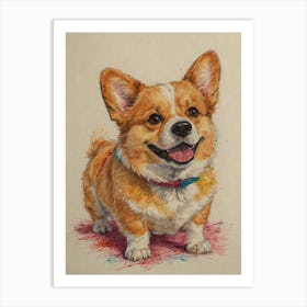 Corgi Art Print