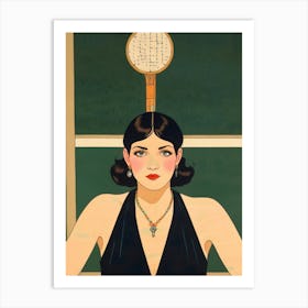 Woman With A Tennis Racket Art Print