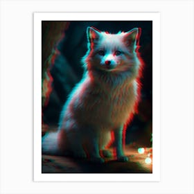 Fox In 3d 1 Art Print