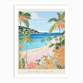 Poster Of Shoal Bay, Anguilla, Matisse And Rousseau Style 1 Art Print