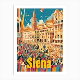 Aihrgdesign A 1970s Inspired Travel Poster For Siena Depictin 6e22a87d 79e0 4960 80fc 239c1935b040 1 Art Print