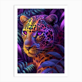 Psychedelic Leopard Art Print