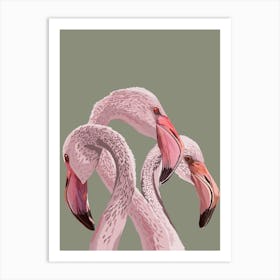 Pink Flamingo Ilustration Art Print