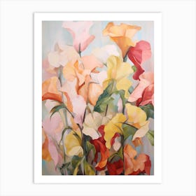 Fall Flower Painting Impatiens 1 Art Print