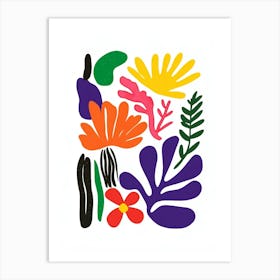 Flowers And Leaves 5 Art Print