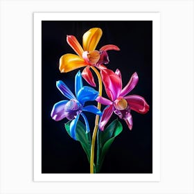 Bright Inflatable Flowers Orchid 1 Art Print