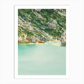 Arcipelago Di La Maddalena National Park Italy Water Colour Poster Art Print