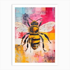 Bee Screen Print Inspired  3 Art Print