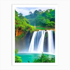 Anisakan Falls, Myanmar Majestic, Beautiful & Classic (1) Art Print