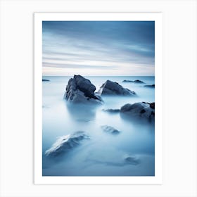 Rocky Shore At Dusk 1 Art Print