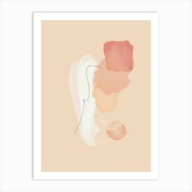 Peach Fuzz Modern Painting Art Print