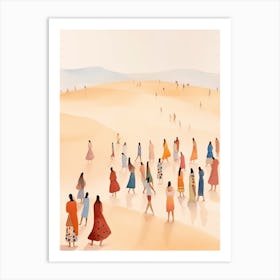 Walking In The Desert Art Print