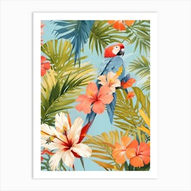 Macaw Tropical Solitude Art Print