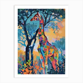 Giraffe Under The Acacia Tree 2 Art Print