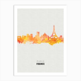 Paris France City watercolor Art Print