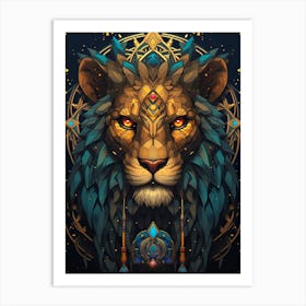 Lion Head 5 Art Print