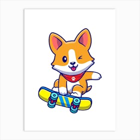 Prints, posters, nursery and kids rooms. Fun dog, music, sports, skateboard, add fun and decorate the place.25 Art Print