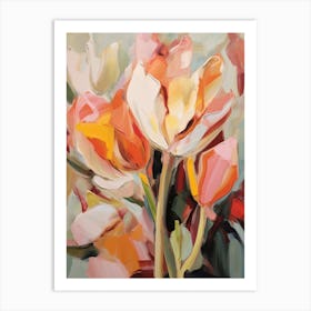 Fall Flower Painting Tulip 3 Art Print