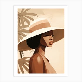 Woman In A Hat 10 Art Print