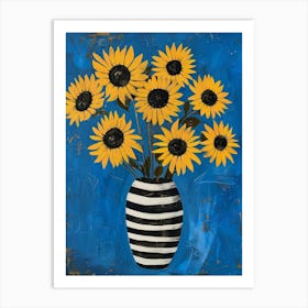 Sunflowers In A Vase 33 Art Print