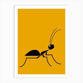 Abstract Ant Yellow Art Print