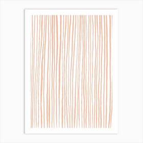 Stripes Peach Pink Art Print