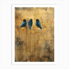 Three Birds On A Wire Art Print