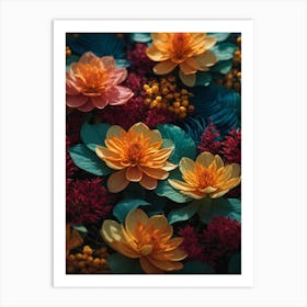 Flowers In The Garden Art Print