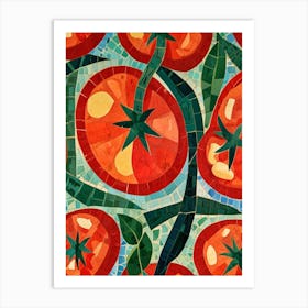 Mosaic Tomatoes Art Print