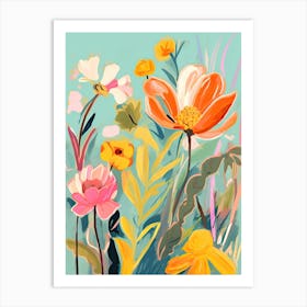 Flowers In The Garden Art Print