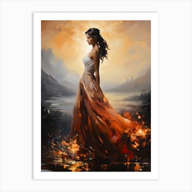 Dressed In Flares Of Style Art Print