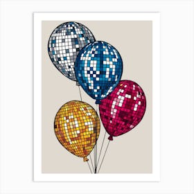 Disco Balloons Art Print