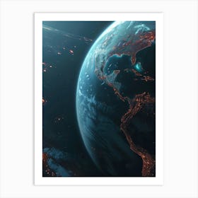 Earth From Space 1 Art Print