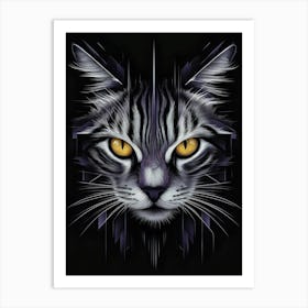 Cat Head 1 Art Print