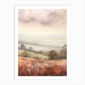 Autumn Forest Landscape The South Downs England 1 Art Print