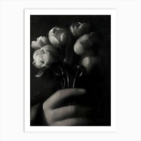 Dark Gothic Bouquet Of Flowers Art Print