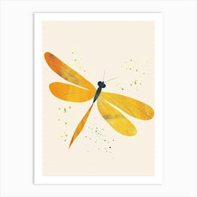 Yellow Dragonfly Art Print