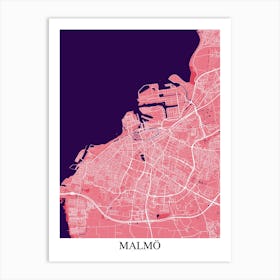 Malmo Pink Purple Art Print