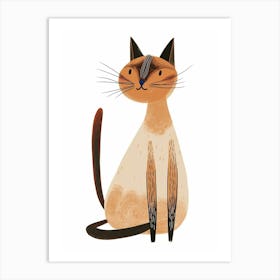 Singapura Cat Clipart Illustration 3 Art Print