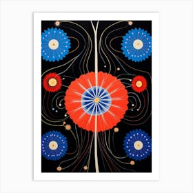 Nigella 2 Hilma Af Klint Inspired Flower Illustration Art Print