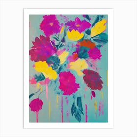 Abstract Flowers Art Print