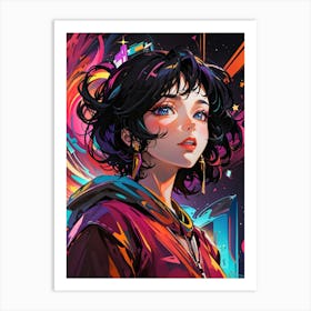 Anime Girl Print Art Print