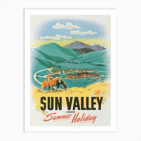 Sun Valley Summer Holiday Vintage Travel Poster Art Print