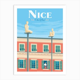 Nice French Riviera France Travel Poster Art Print