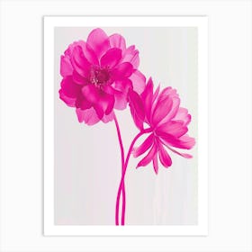 Hot Pink Everlasting Flower 2 Art Print