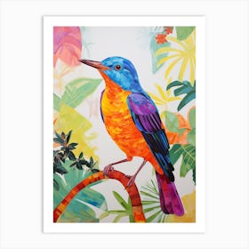 Colourful Bird Painting Dipper 3 Art Print