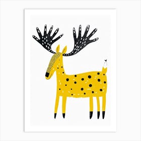 Yellow Moose 3 Art Print
