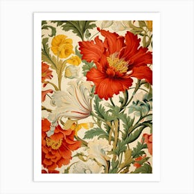 Floral Wallpaper 279 Art Print