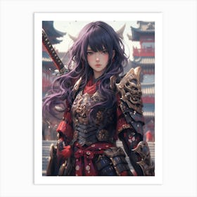 Samurai Girl 4 Art Print